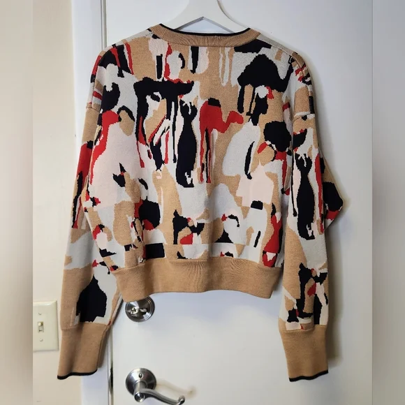 NWOT GREY Jason Wu Camel Intarsia Wool Blend Sweater Size M - Picture 6 of 16